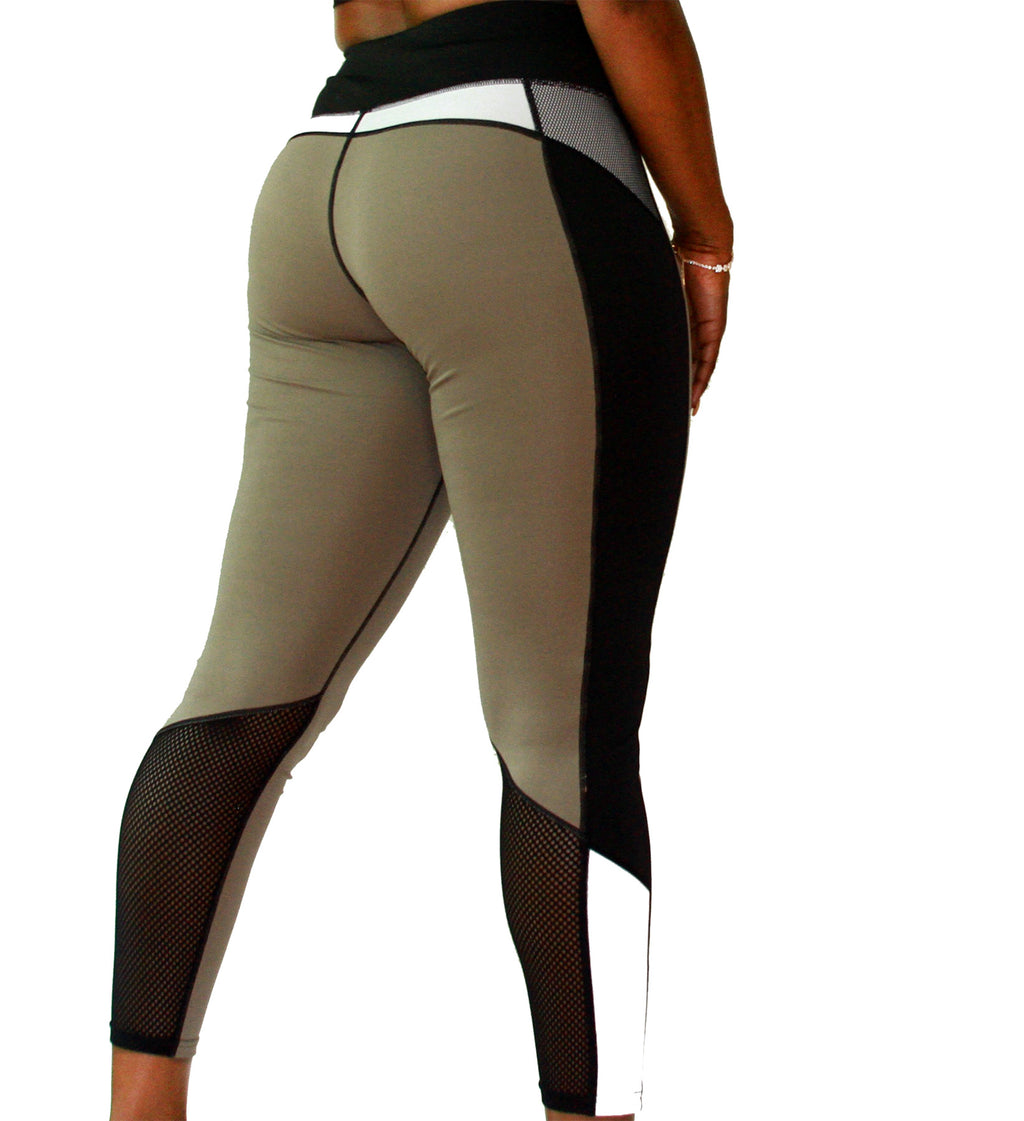 workout ready Cameo leggings  w/ side Mesh